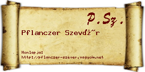 Pflanczer Szevér névjegykártya